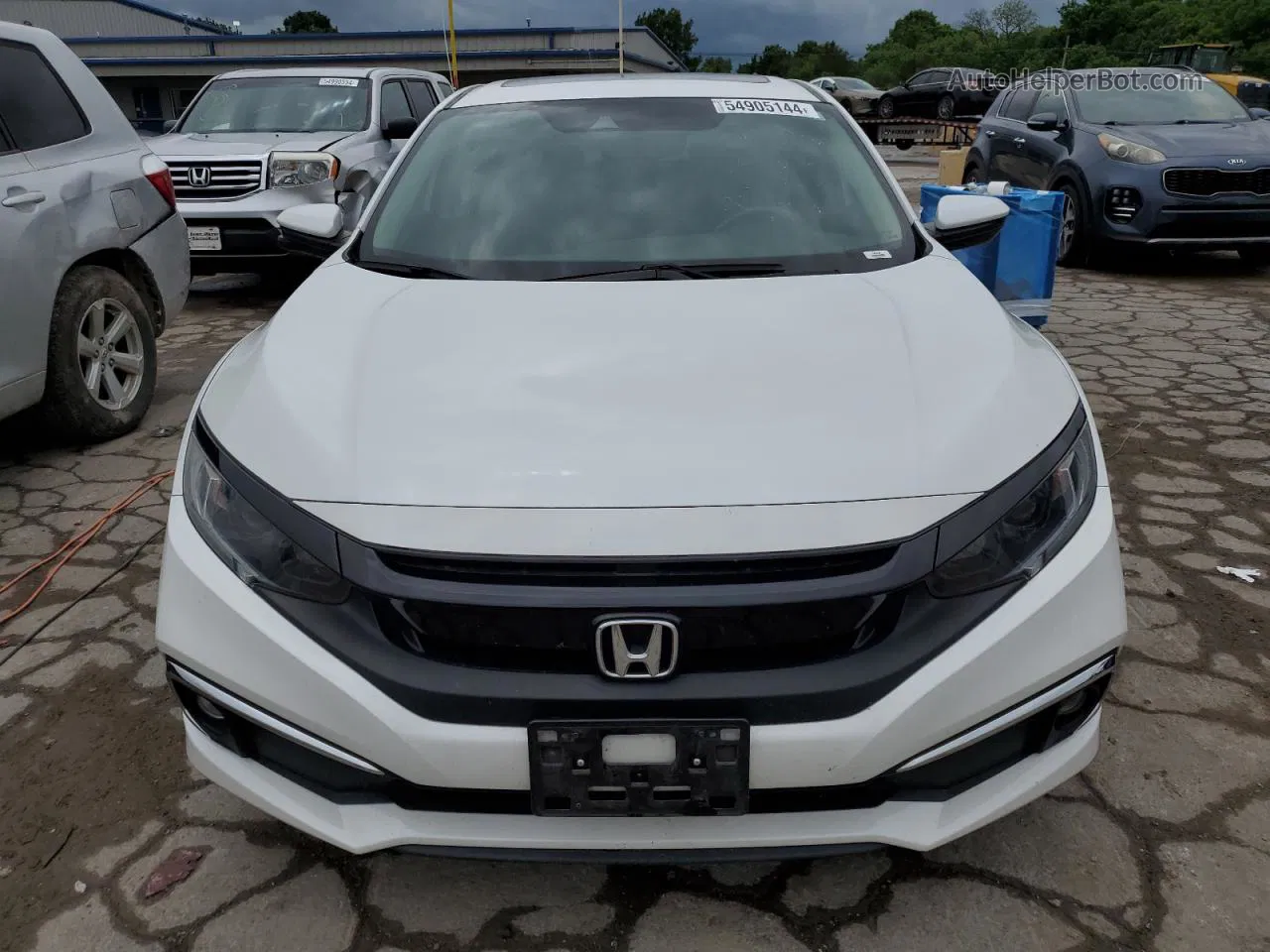 2020 Honda Civic Exl White vin: 19XFC1F74LE202217