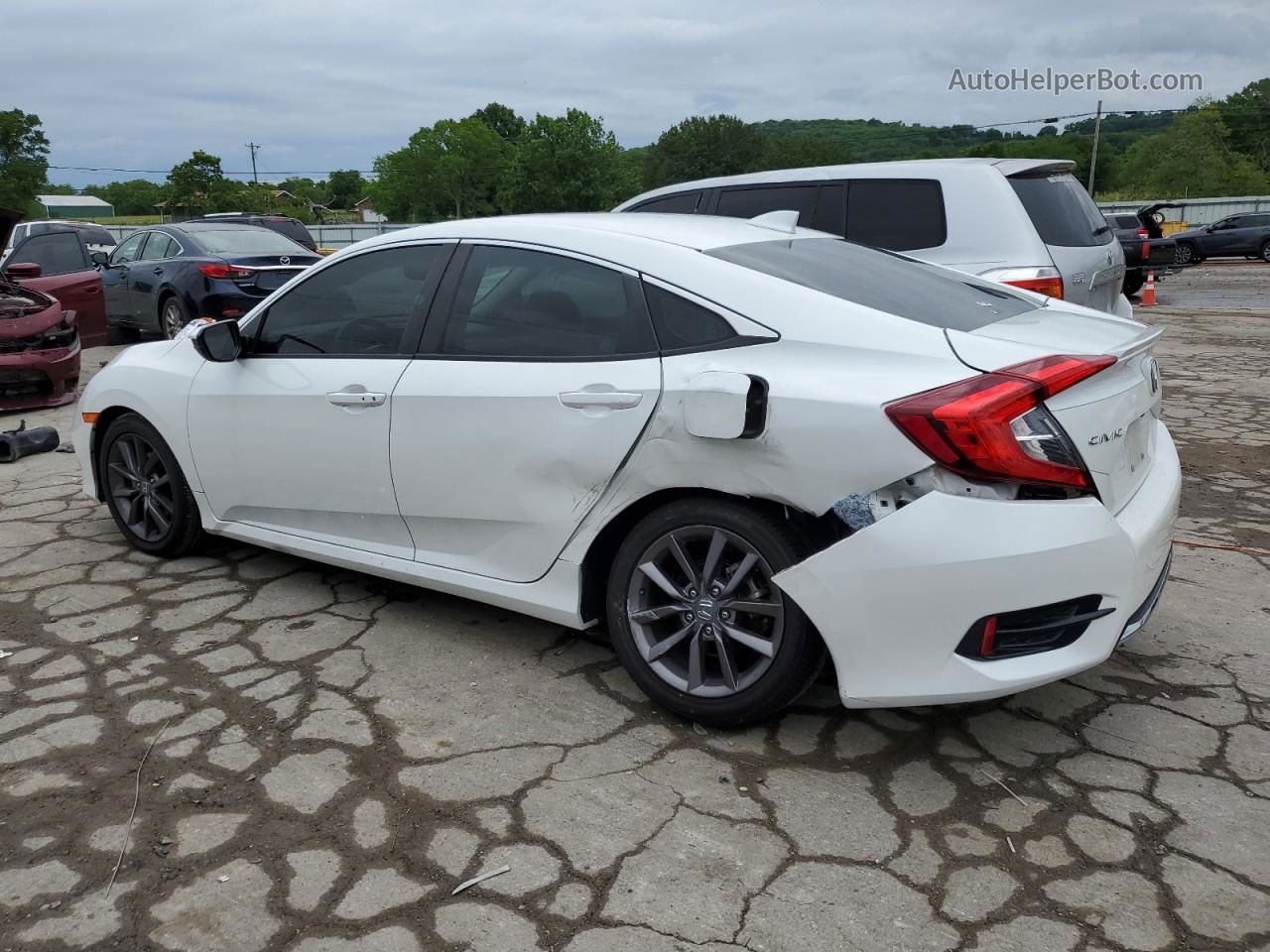 2020 Honda Civic Exl White vin: 19XFC1F74LE202217