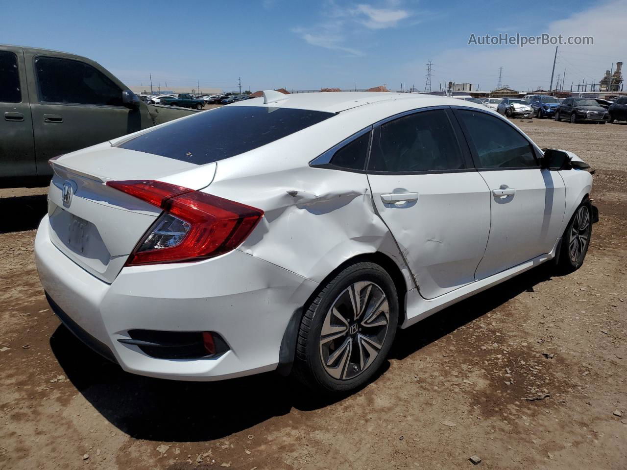 2017 Honda Civic Exl White vin: 19XFC1F76HE019909