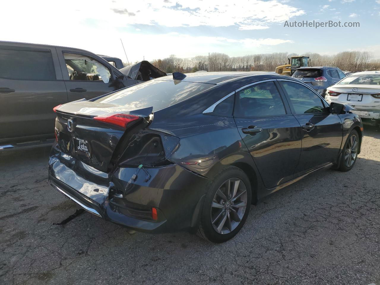 2019 Honda Civic Exl Gray vin: 19XFC1F76KE012871