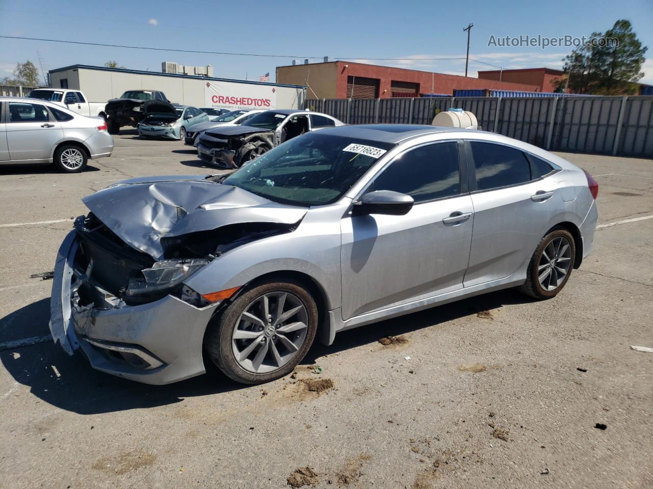 2019 Honda Civic Exl Silver vin: 19XFC1F77KE016637