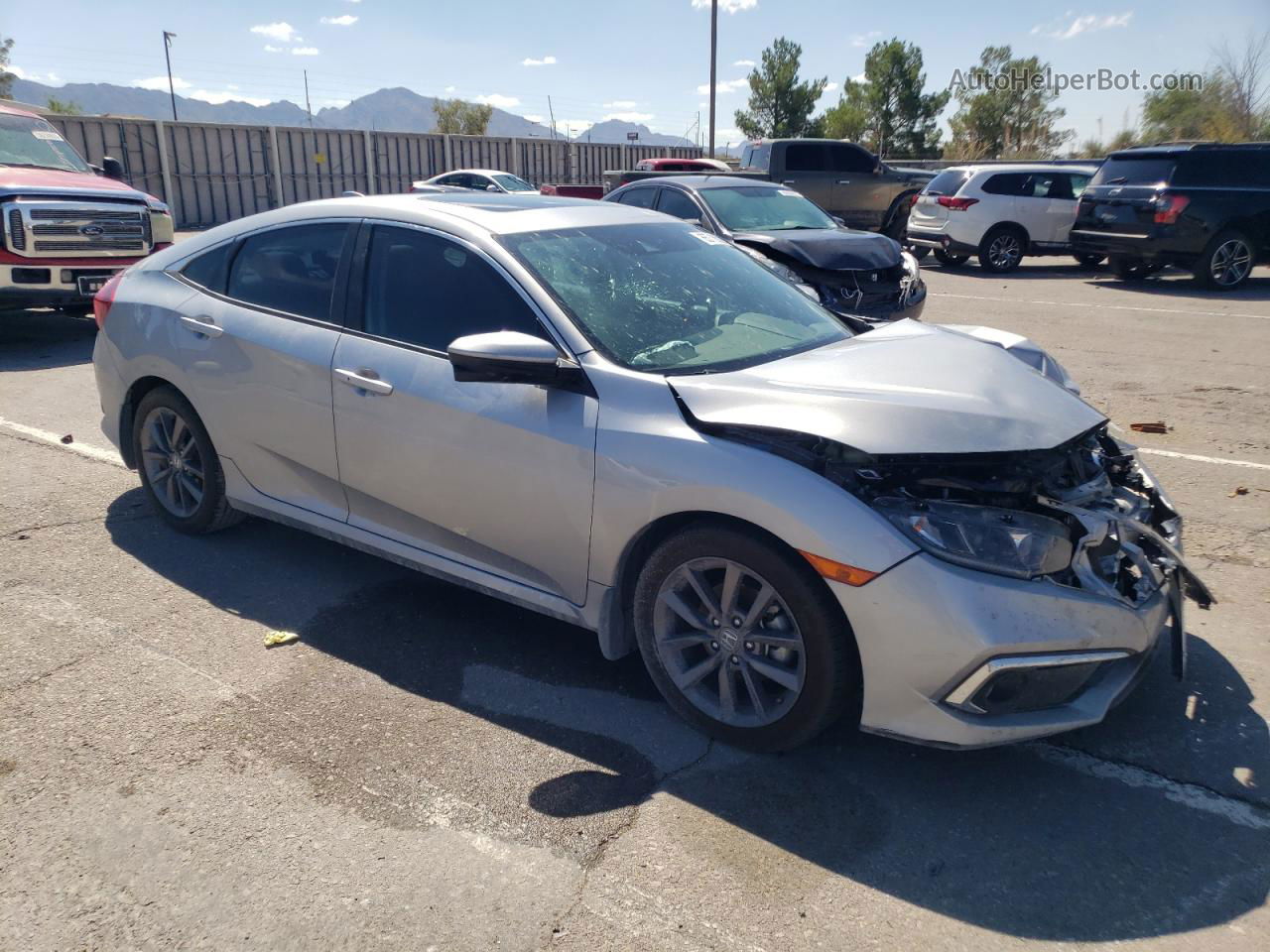 2019 Honda Civic Exl Silver vin: 19XFC1F77KE016637