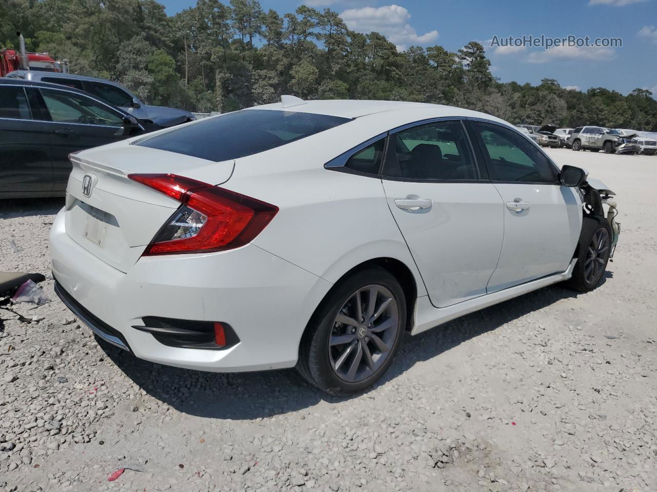 2020 Honda Civic Exl White vin: 19XFC1F77LE015229