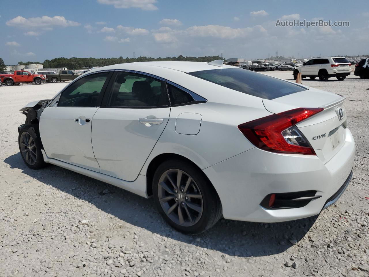 2020 Honda Civic Exl White vin: 19XFC1F77LE015229