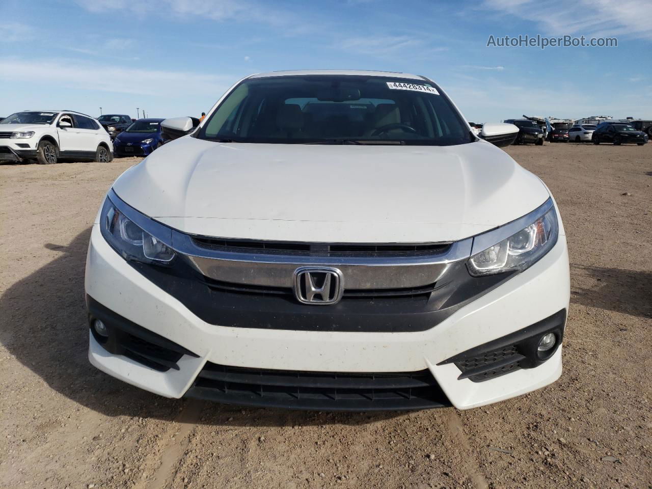 2017 Honda Civic Exl White vin: 19XFC1F78HE020429