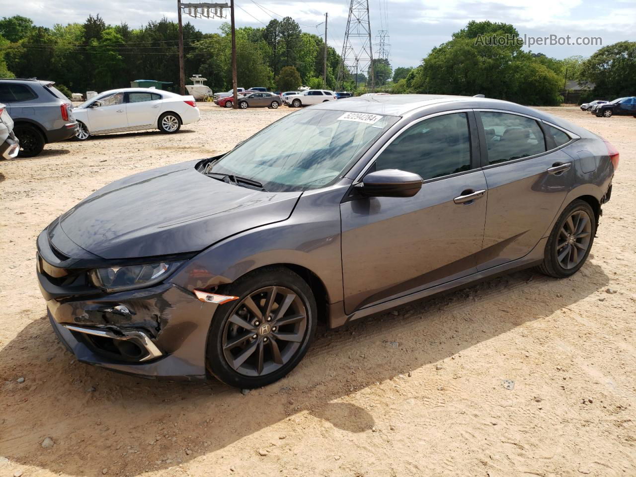 2019 Honda Civic Exl Серый vin: 19XFC1F79KE205242