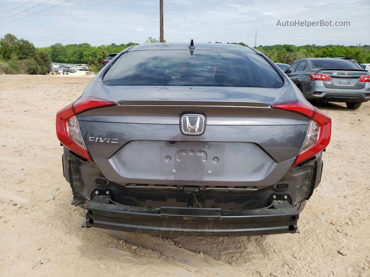 2019 Honda Civic Exl Gray vin: 19XFC1F79KE205242