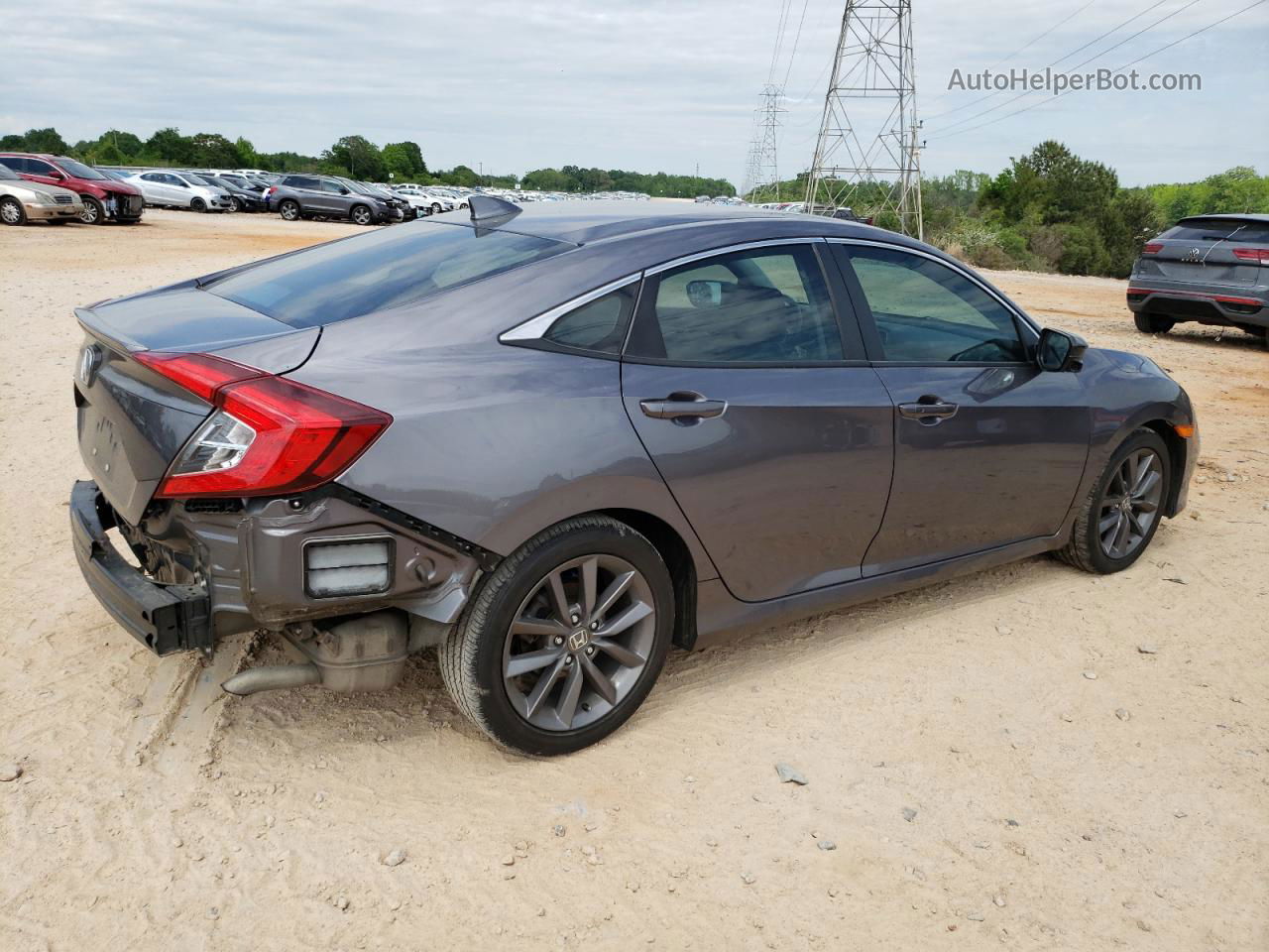 2019 Honda Civic Exl Gray vin: 19XFC1F79KE205242