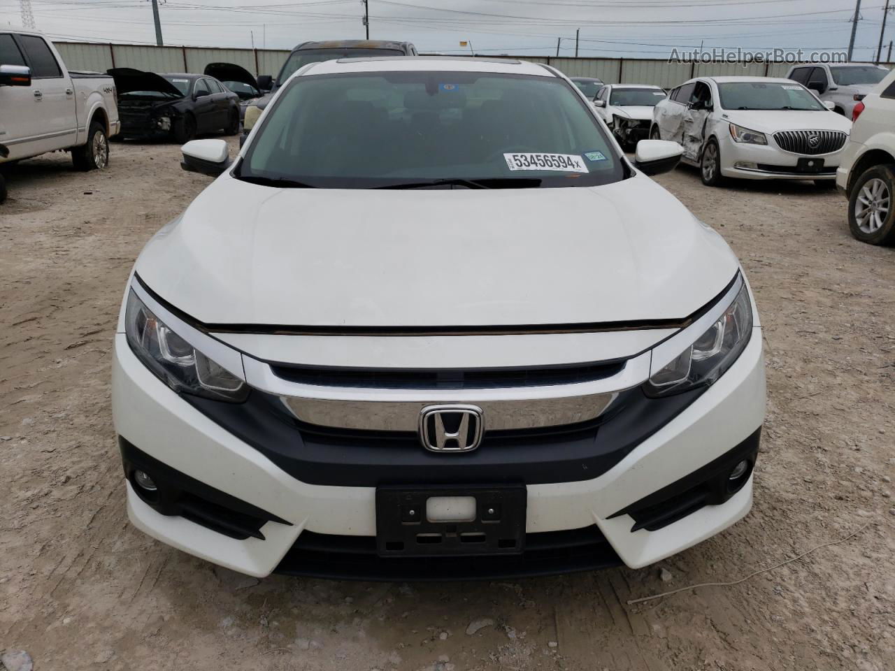 2016 Honda Civic Exl White vin: 19XFC1F7XGE039224