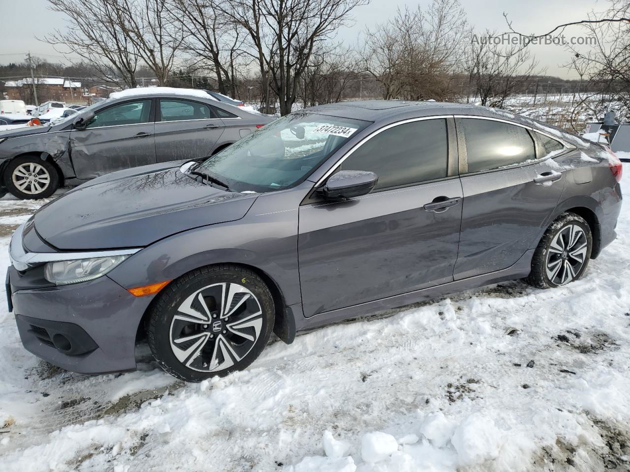 2017 Honda Civic Exl Gray vin: 19XFC1F7XHE201709