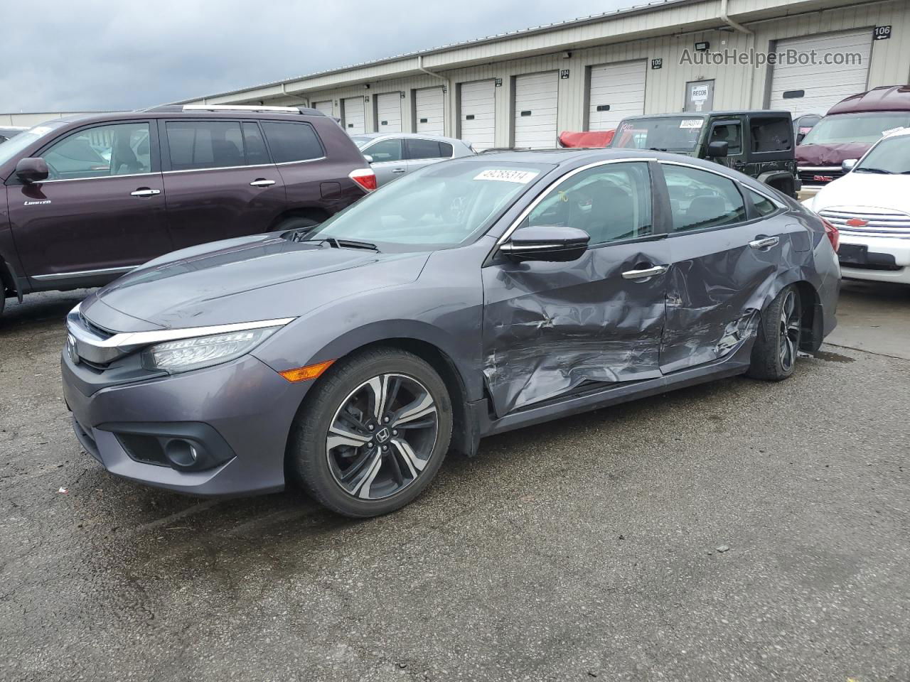 2017 Honda Civic Touring Gray vin: 19XFC1F91HE002582