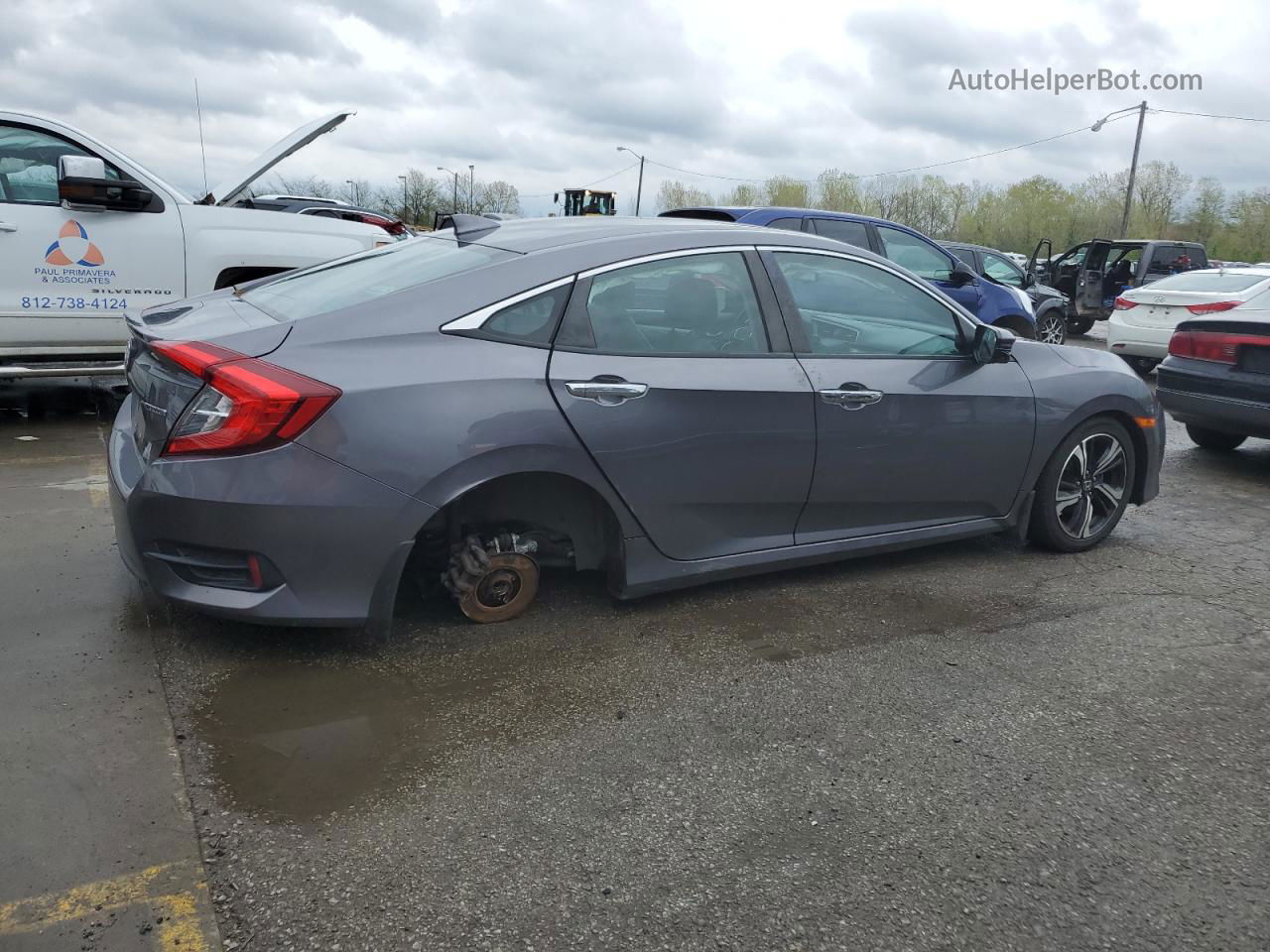 2017 Honda Civic Touring Gray vin: 19XFC1F91HE002582