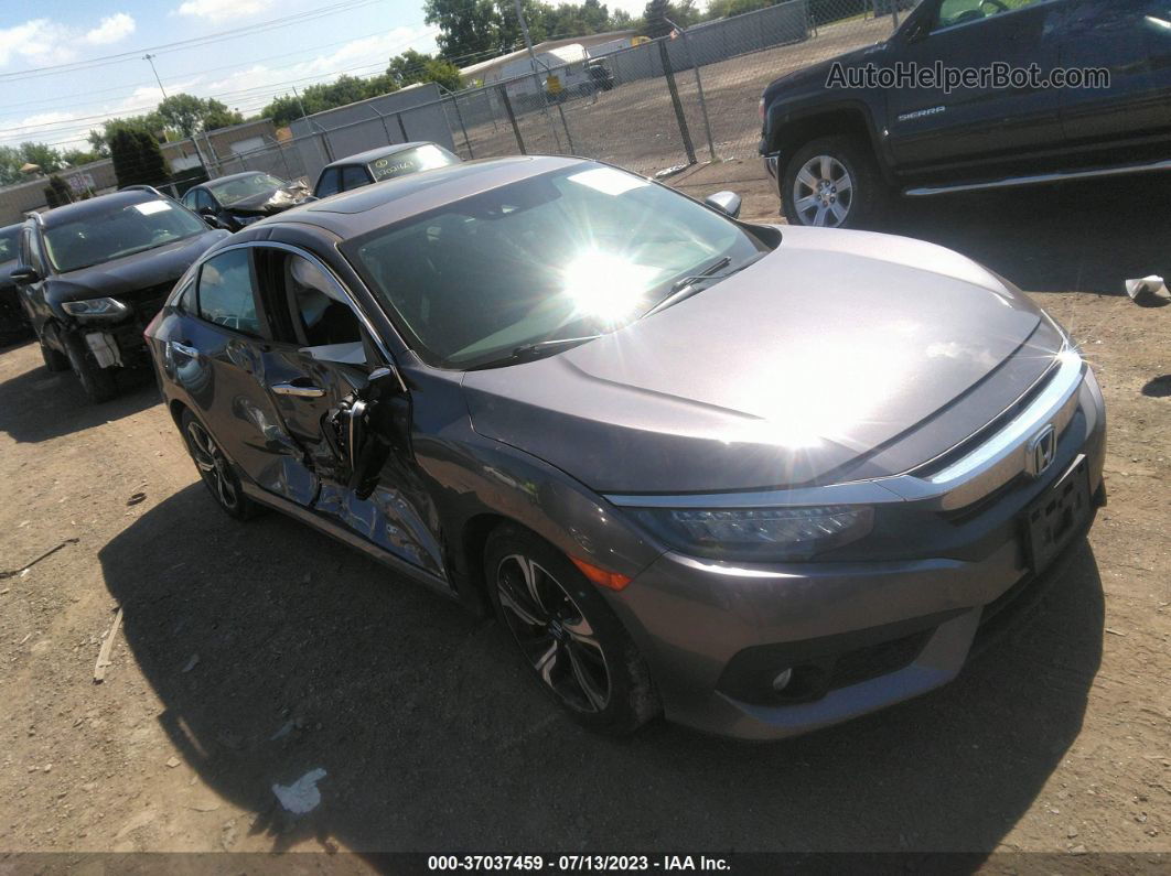 2016 Honda Civic Sedan Touring Gray vin: 19XFC1F97GE008725