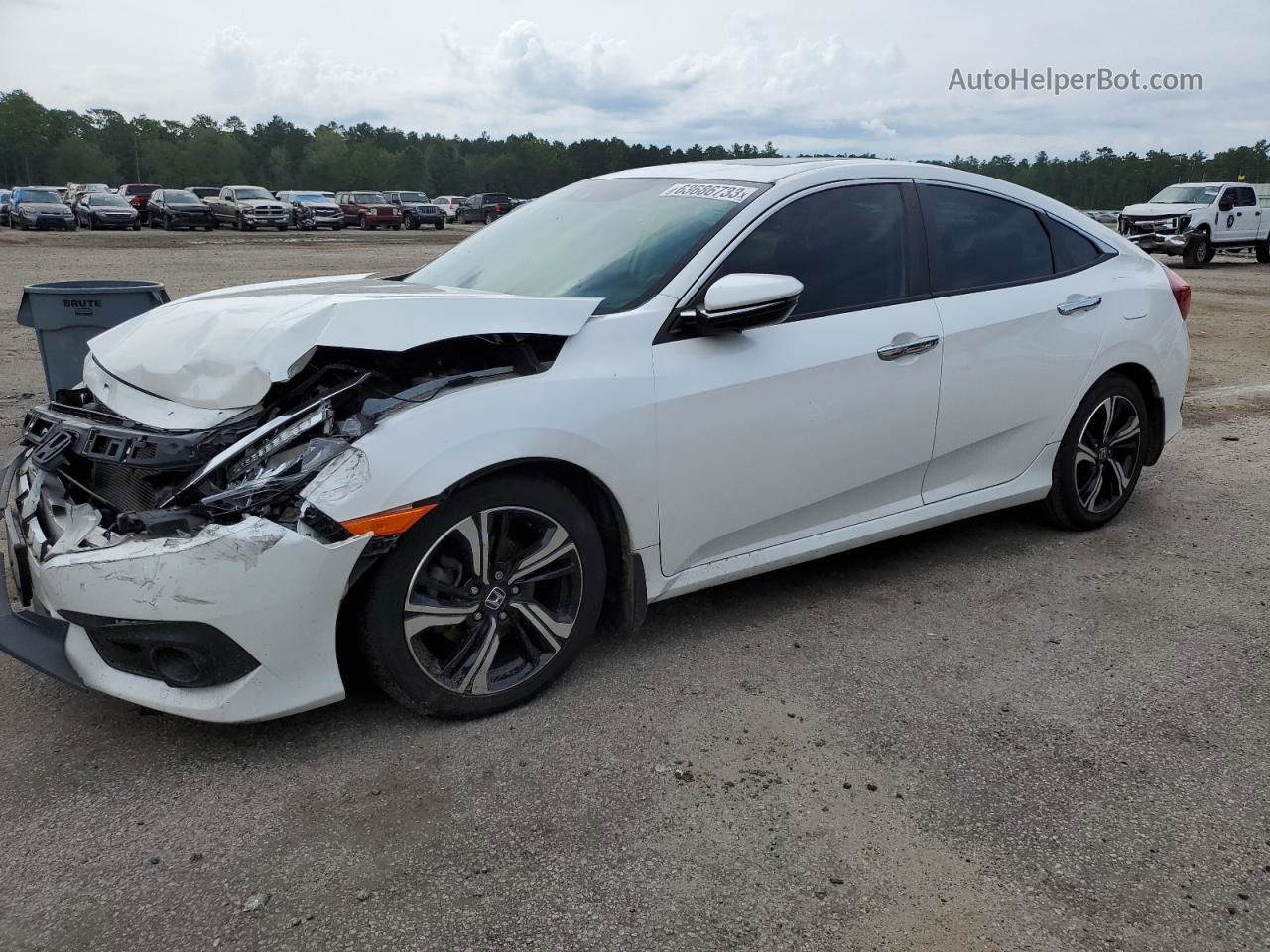 2017 Honda Civic Touring White vin: 19XFC1F98HE011232