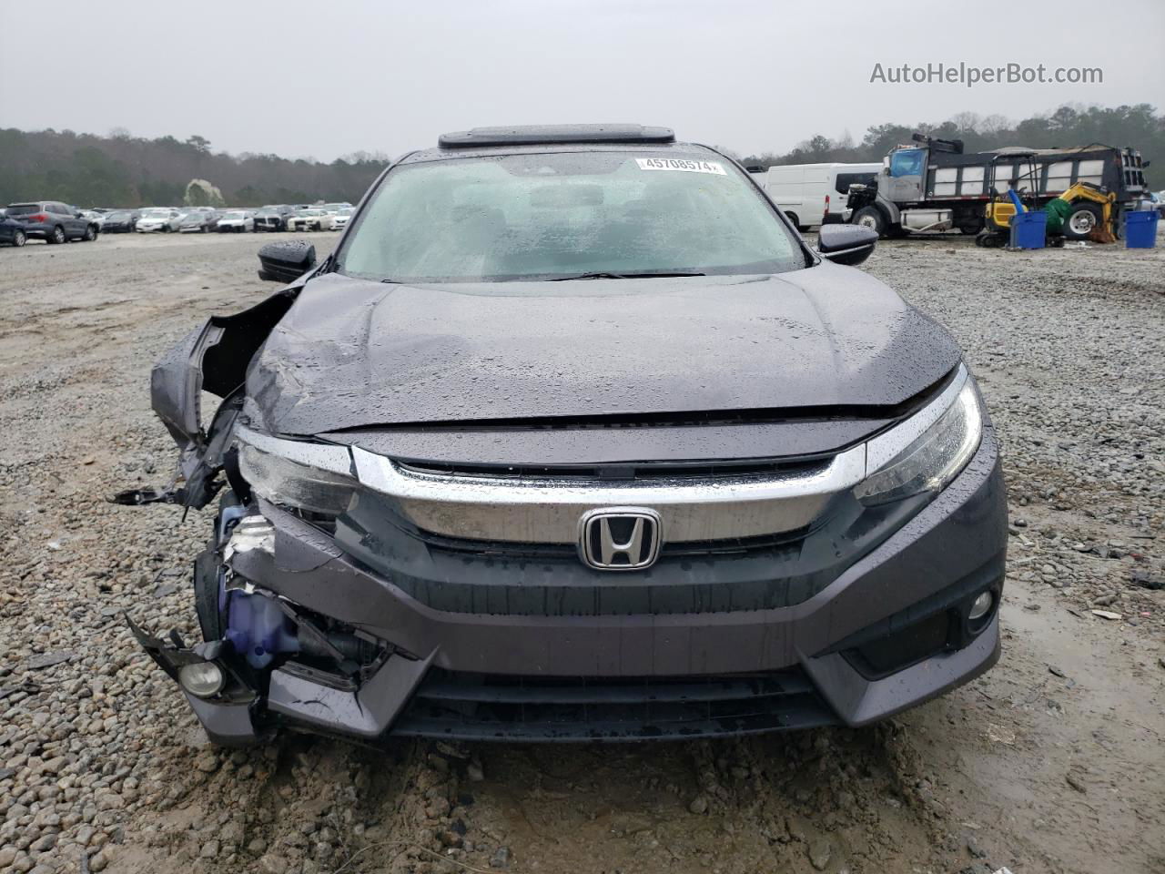 2017 Honda Civic Touring Gray vin: 19XFC1F99HE018755