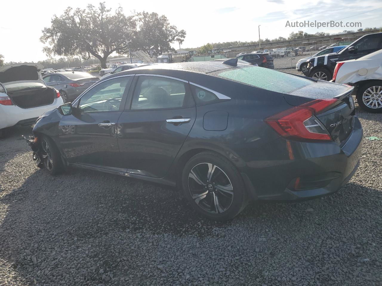 2016 Honda Civic Touring Синий vin: 19XFC1F9XGE220292