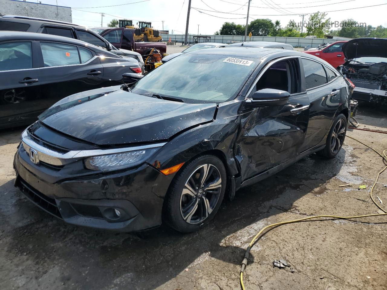 2017 Honda Civic Touring Black vin: 19XFC1F9XHE009532