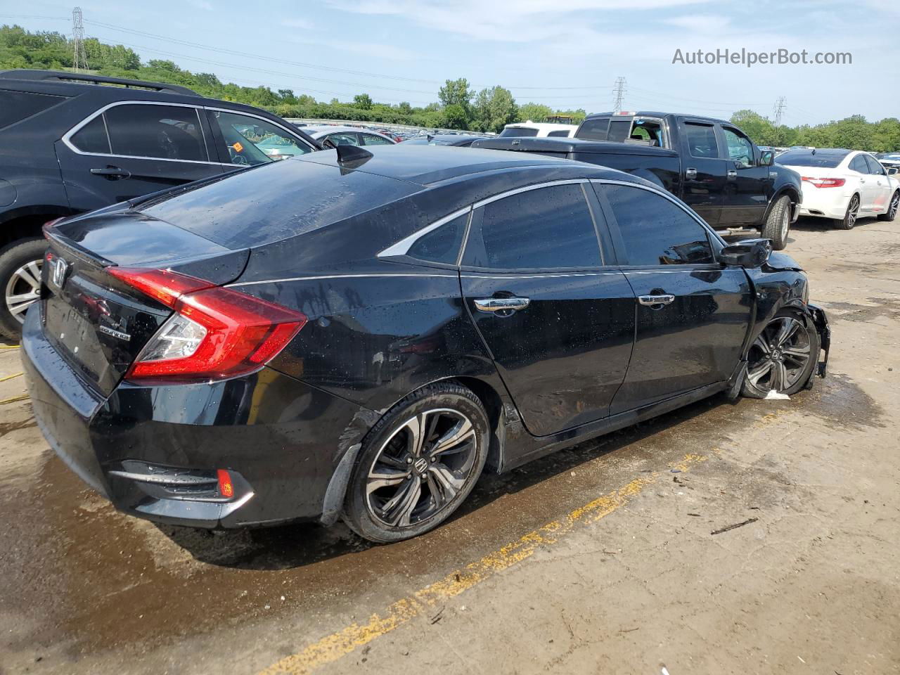 2017 Honda Civic Touring Black vin: 19XFC1F9XHE009532