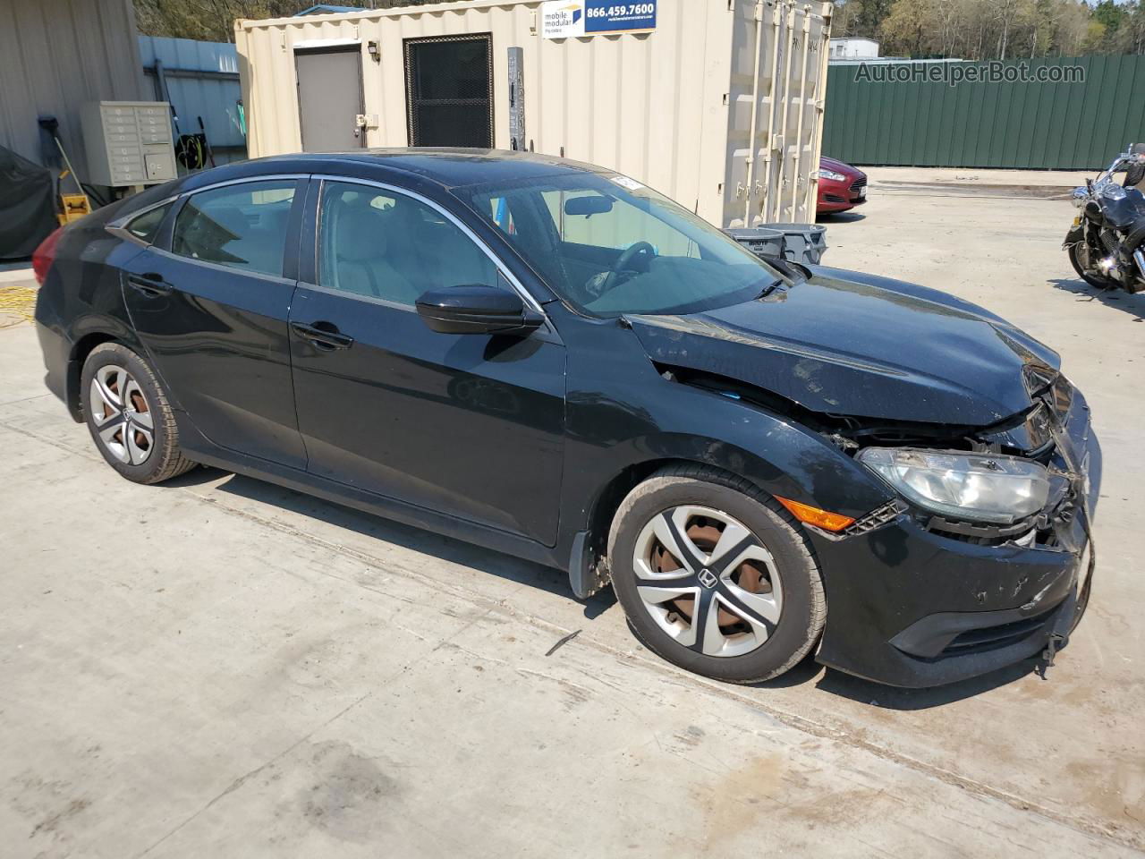 2016 Honda Civic Lx Черный vin: 19XFC2E56GE017372