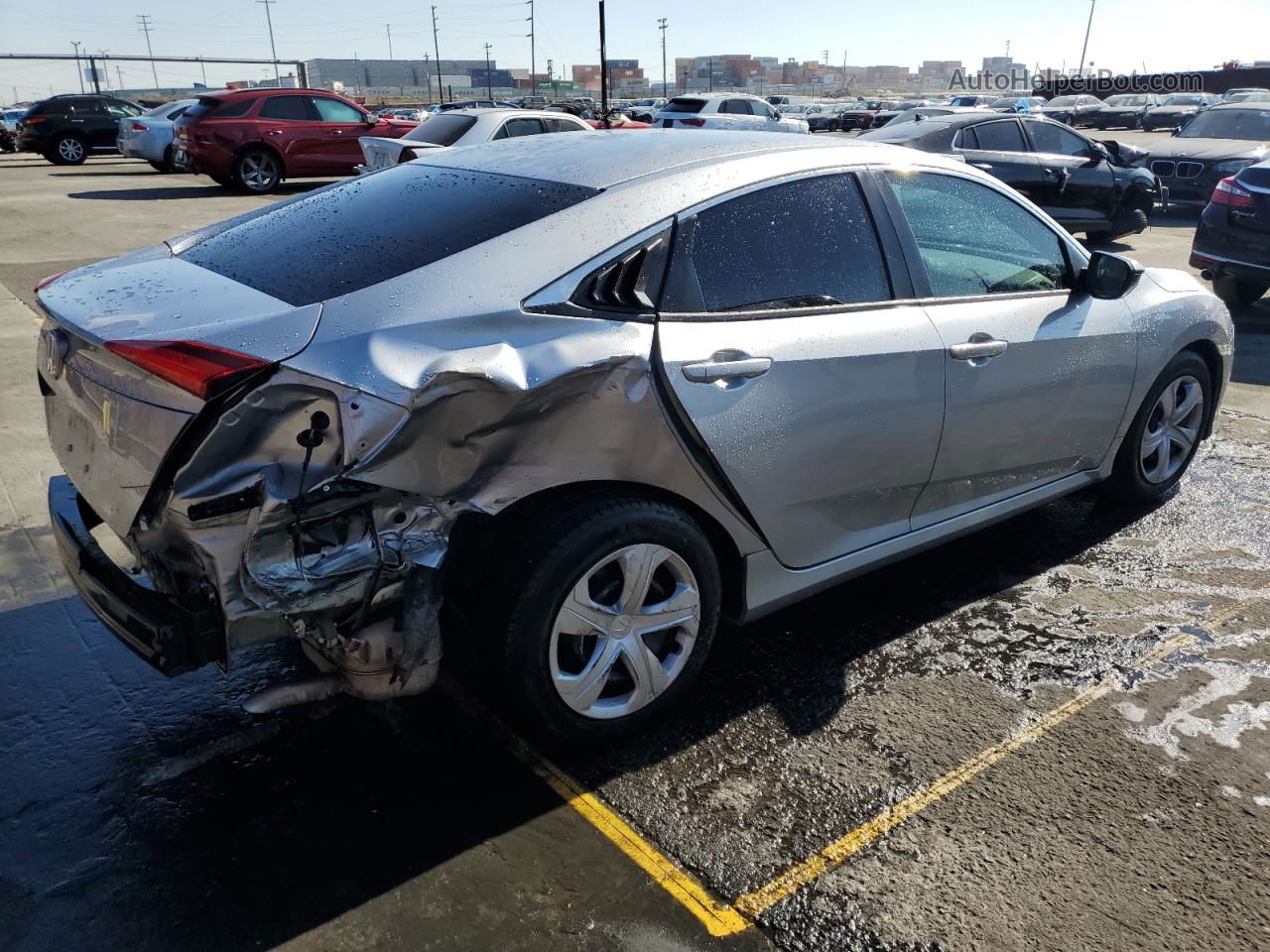 2016 Honda Civic Lx Silver vin: 19XFC2E56GE045978