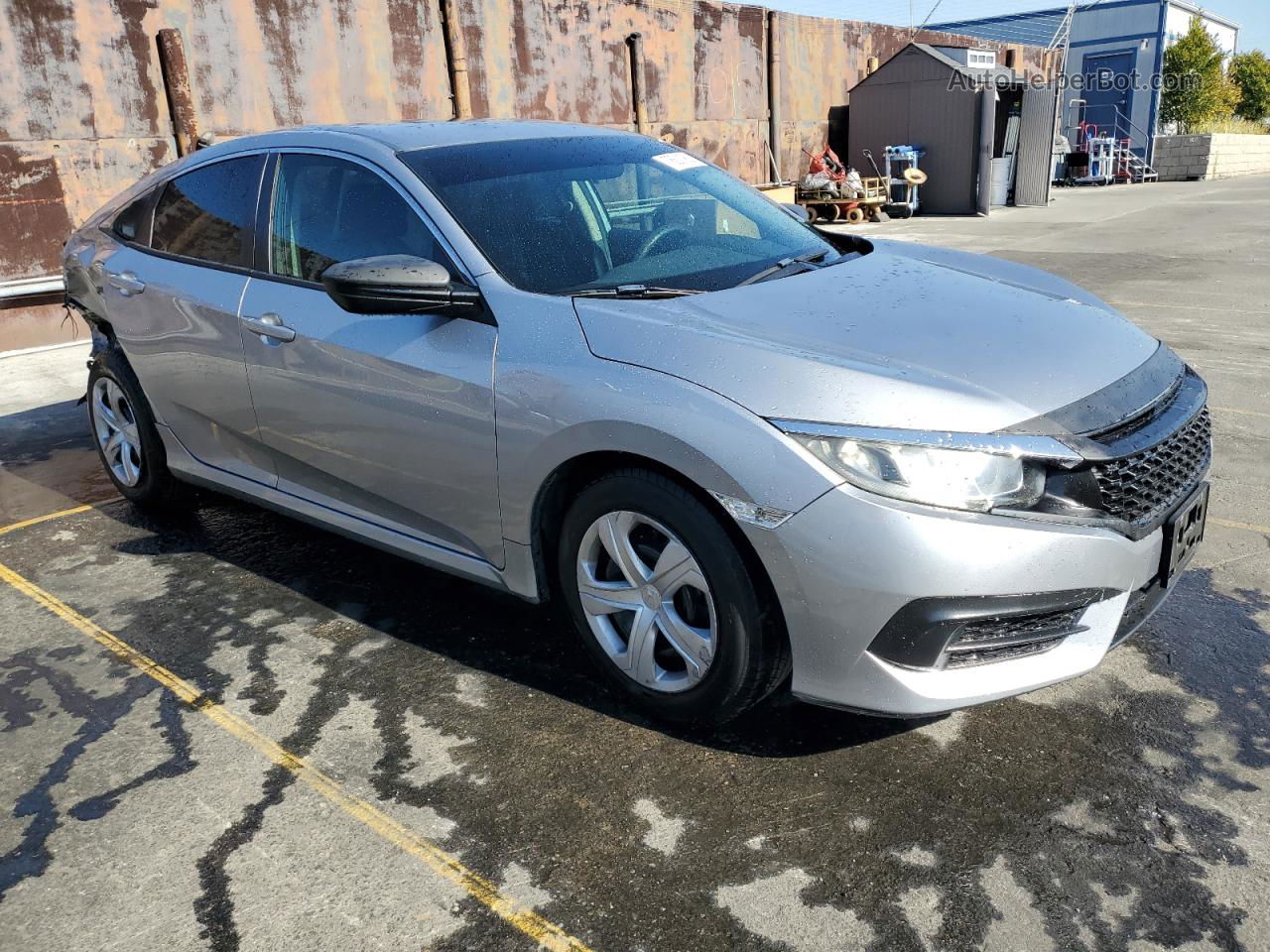 2016 Honda Civic Lx Silver vin: 19XFC2E56GE045978