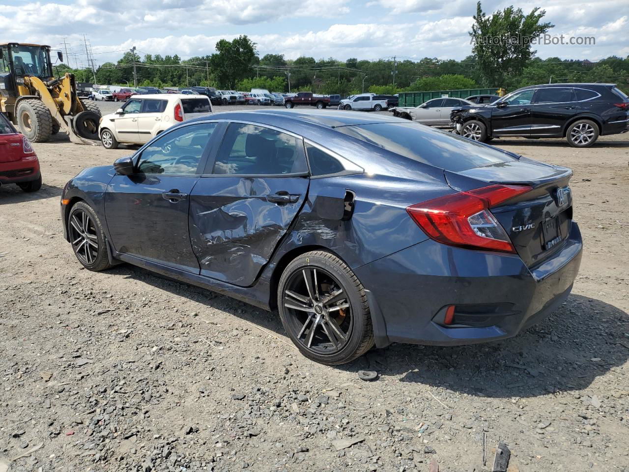 2017 Honda Civic Lx Blue vin: 19XFC2E57HE034912