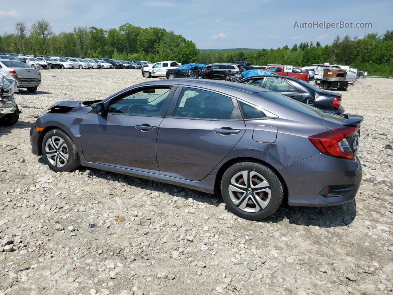 2016 Honda Civic Lx Gray vin: 19XFC2E58GE022931