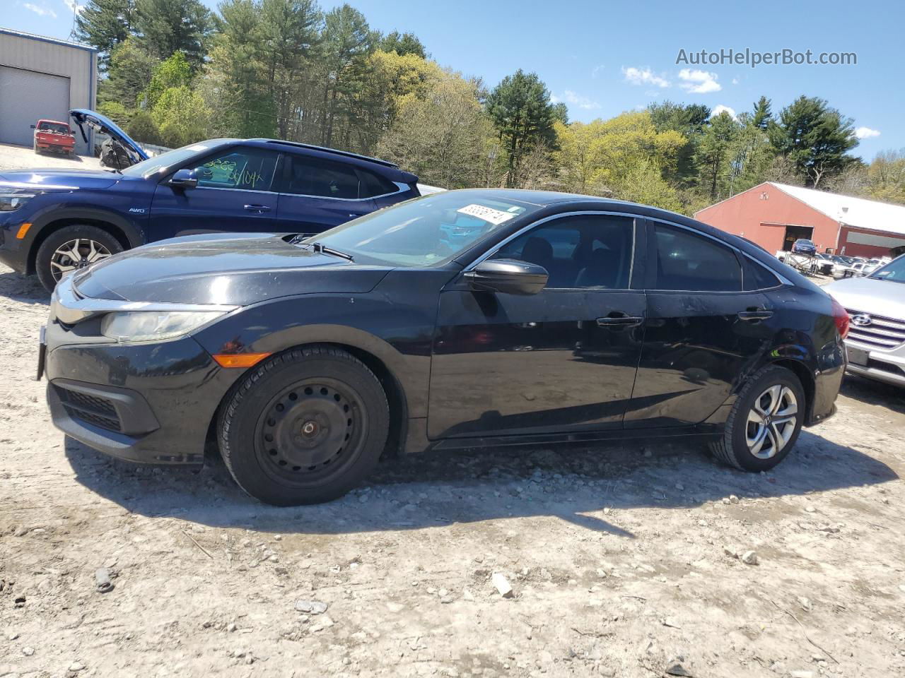 2016 Honda Civic Lx Black vin: 19XFC2E5XGE072679