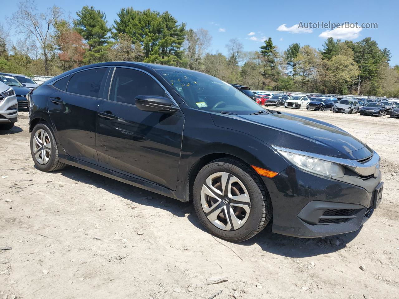 2016 Honda Civic Lx Black vin: 19XFC2E5XGE072679