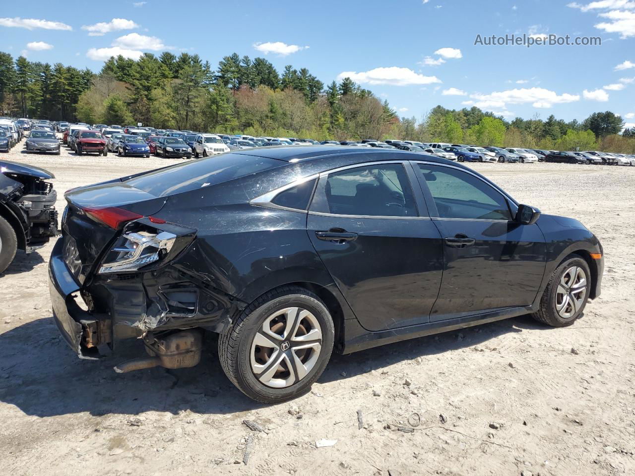 2016 Honda Civic Lx Black vin: 19XFC2E5XGE072679