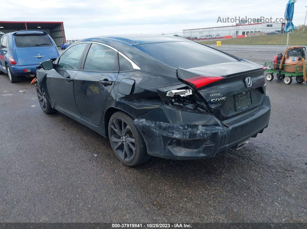 2019 Honda Civic Sedan Sport Black vin: 19XFC2E86KE016368