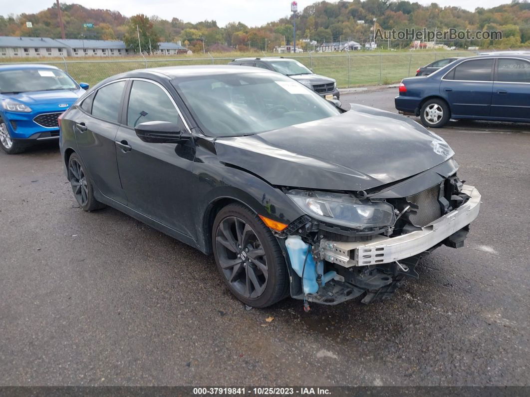 2019 Honda Civic Sedan Sport Black vin: 19XFC2E86KE016368