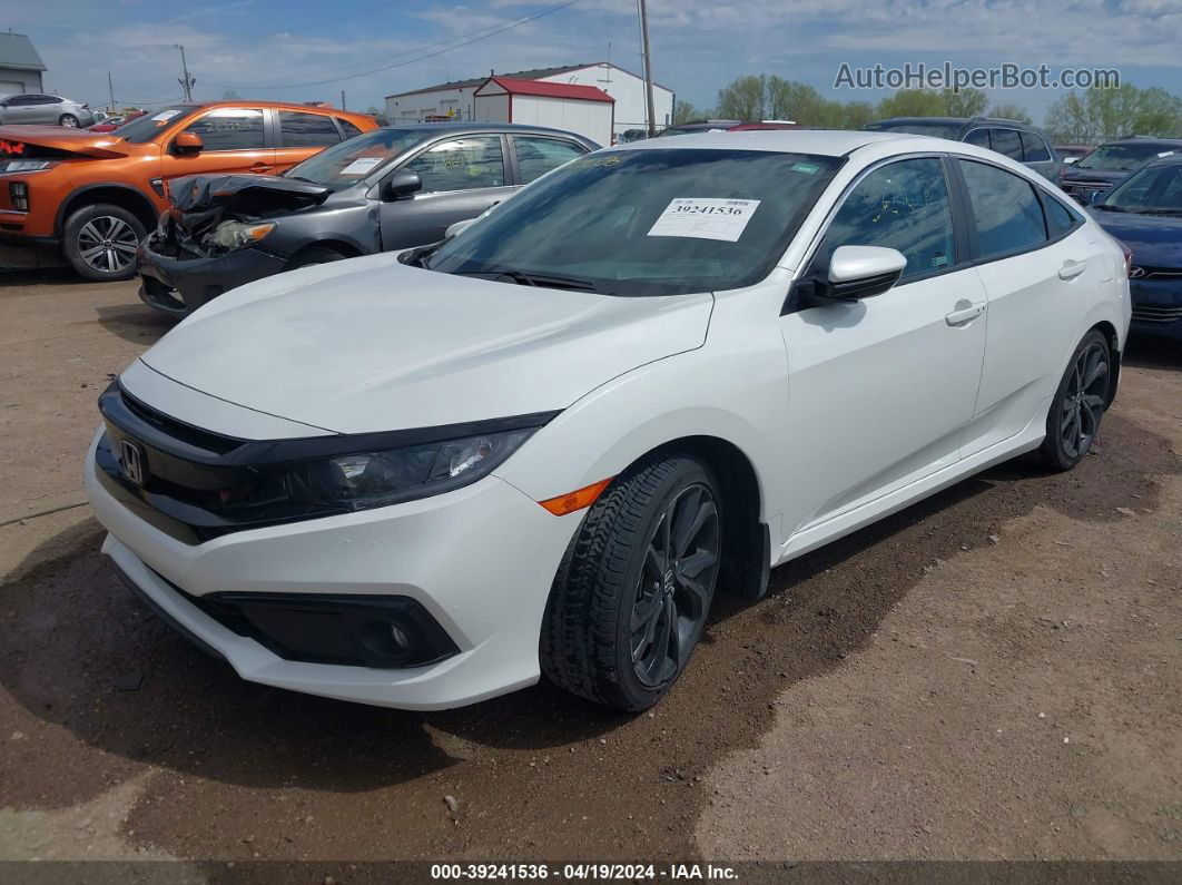 2020 Honda Civic Sport White vin: 19XFC2E86LE022737