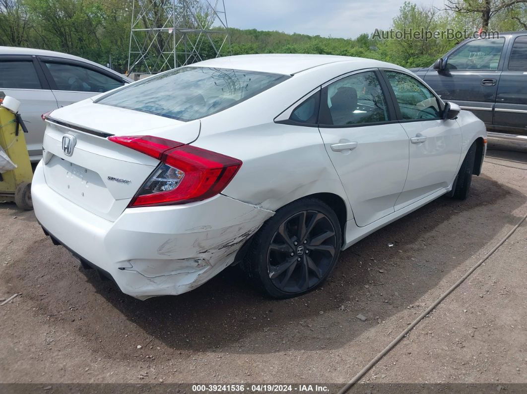 2020 Honda Civic Sport White vin: 19XFC2E86LE022737