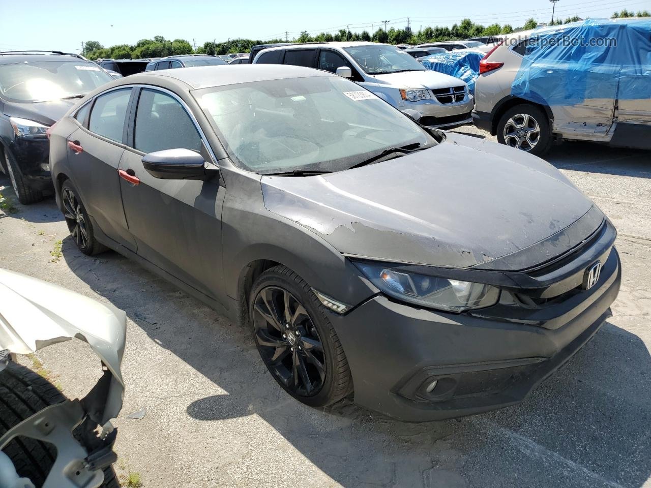 2019 Honda Civic Sport Угольный vin: 19XFC2E89KE011908