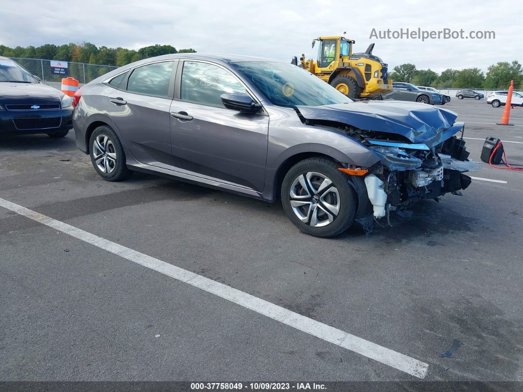 2016 Honda Civic Lx Gray vin: 19XFC2F50GE013476