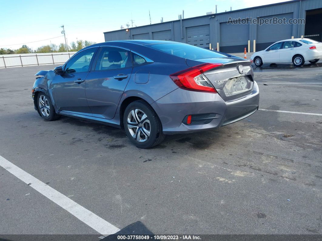 2016 Honda Civic Lx Gray vin: 19XFC2F50GE013476