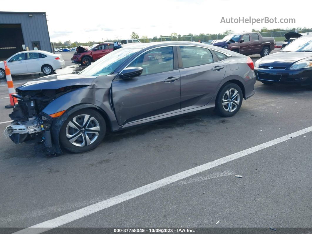 2016 Honda Civic Lx Gray vin: 19XFC2F50GE013476