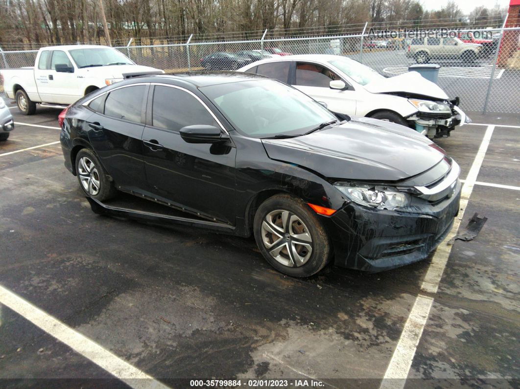 2016 Honda Civic Lx Black vin: 19XFC2F50GE029371