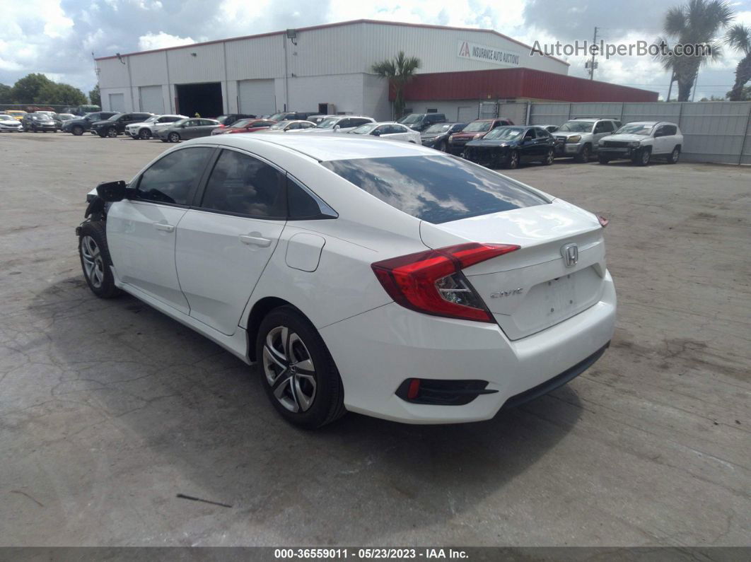 2017 Honda Civic Sedan Lx White vin: 19XFC2F50HE000325