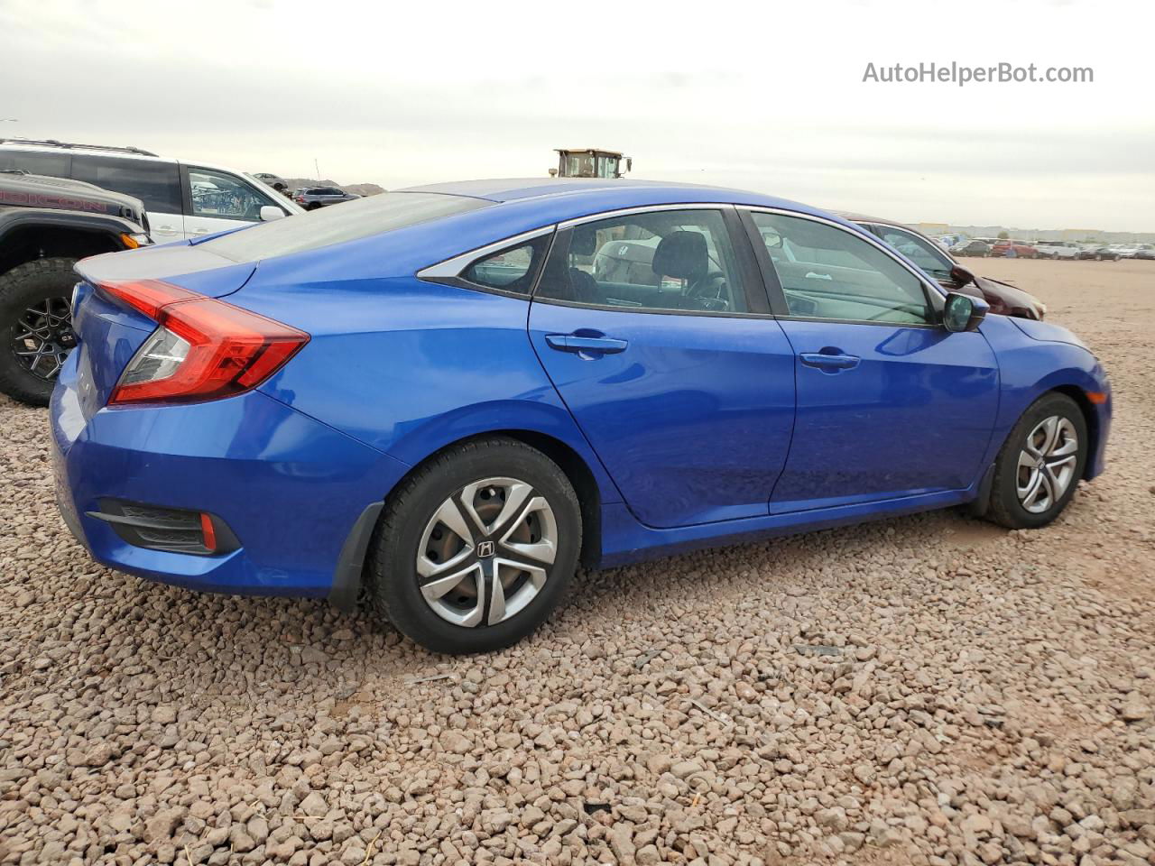 2017 Honda Civic Lx Blue vin: 19XFC2F50HE007100