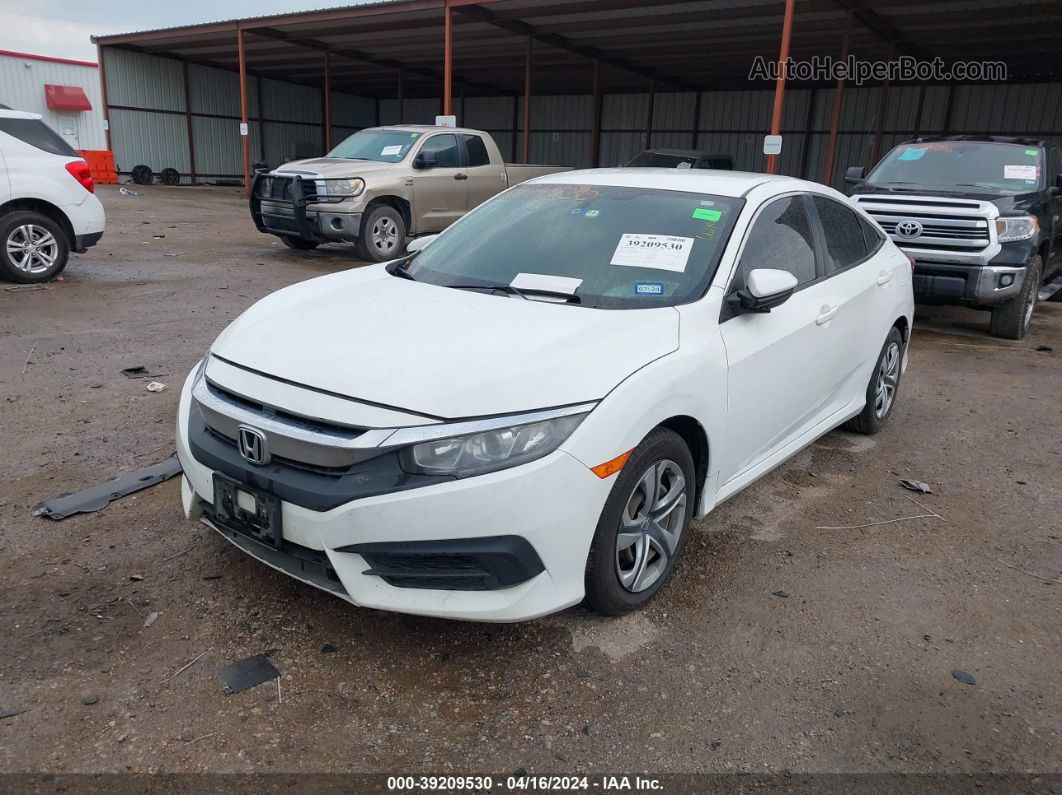 2017 Honda Civic Lx White vin: 19XFC2F50HE007646