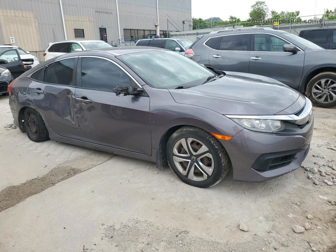 2017 Honda Civic Lx Gray vin: 19XFC2F50HE035964