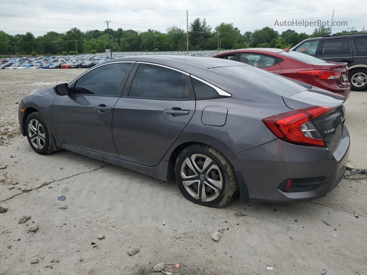 2017 Honda Civic Lx Gray vin: 19XFC2F50HE035964