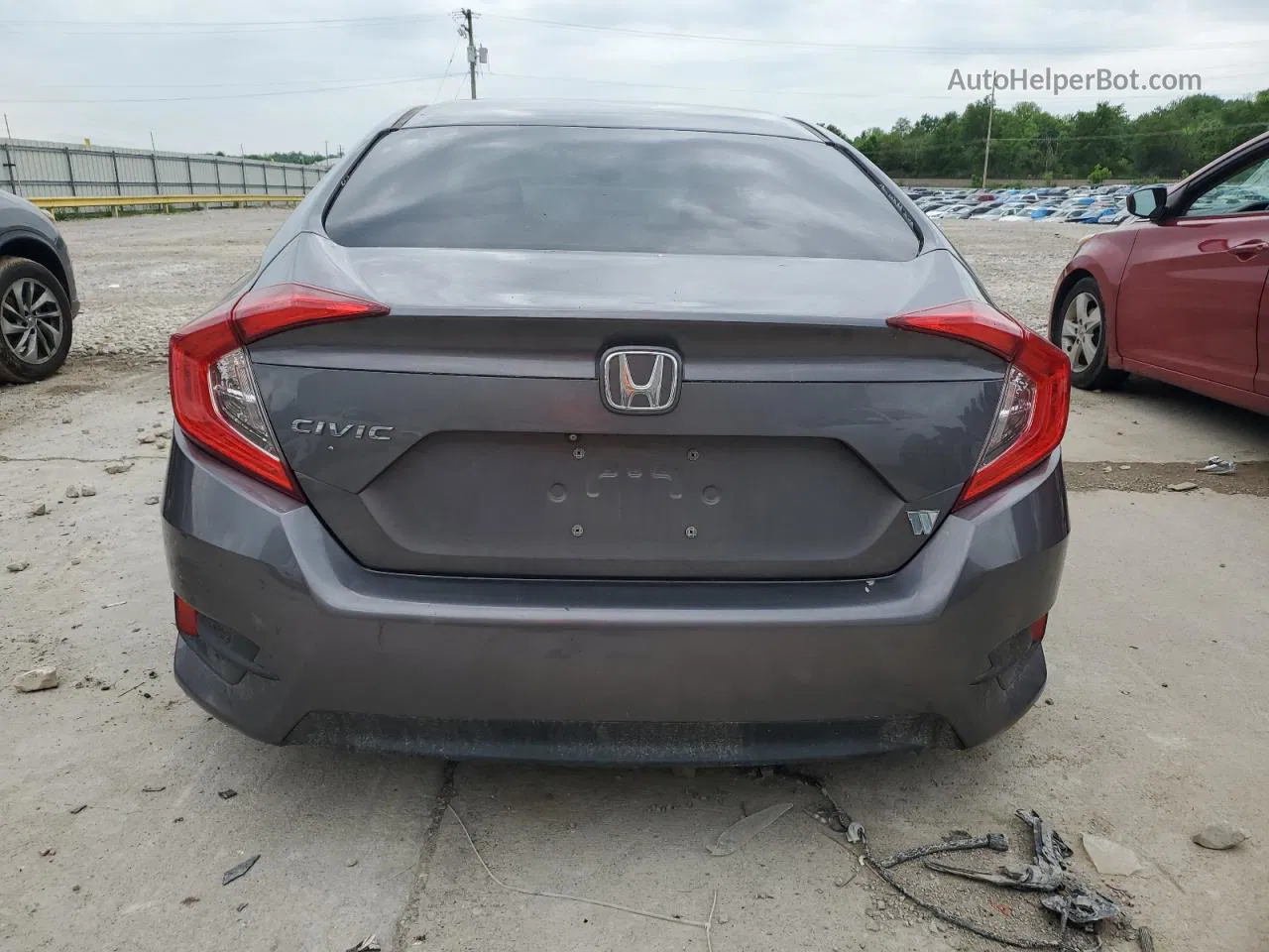 2017 Honda Civic Lx Gray vin: 19XFC2F50HE035964