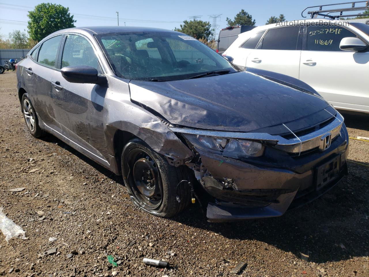 2017 Honda Civic Lx Gray vin: 19XFC2F50HE036192