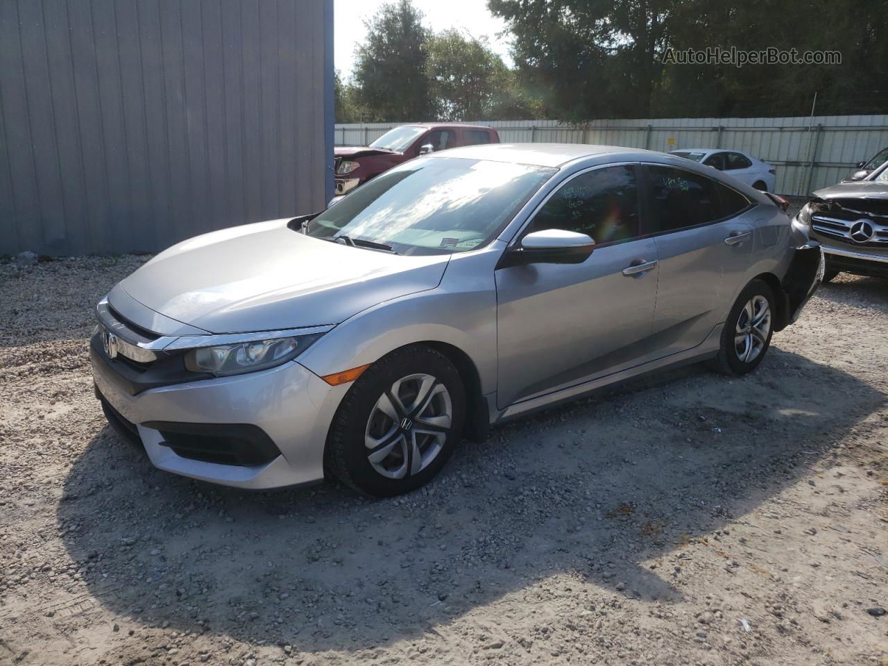 2017 Honda Civic Lx Silver vin: 19XFC2F50HE063411