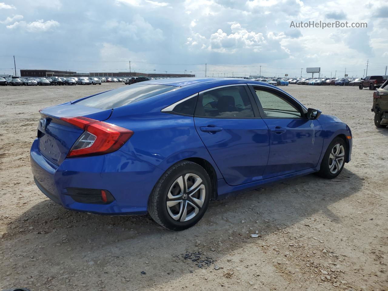 2017 Honda Civic Lx Blue vin: 19XFC2F50HE064428