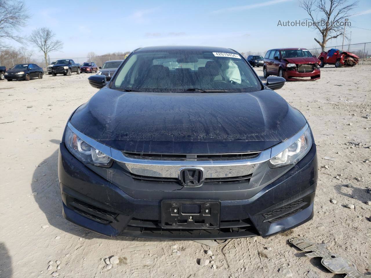 2017 Honda Civic Lx Синий vin: 19XFC2F50HE064476