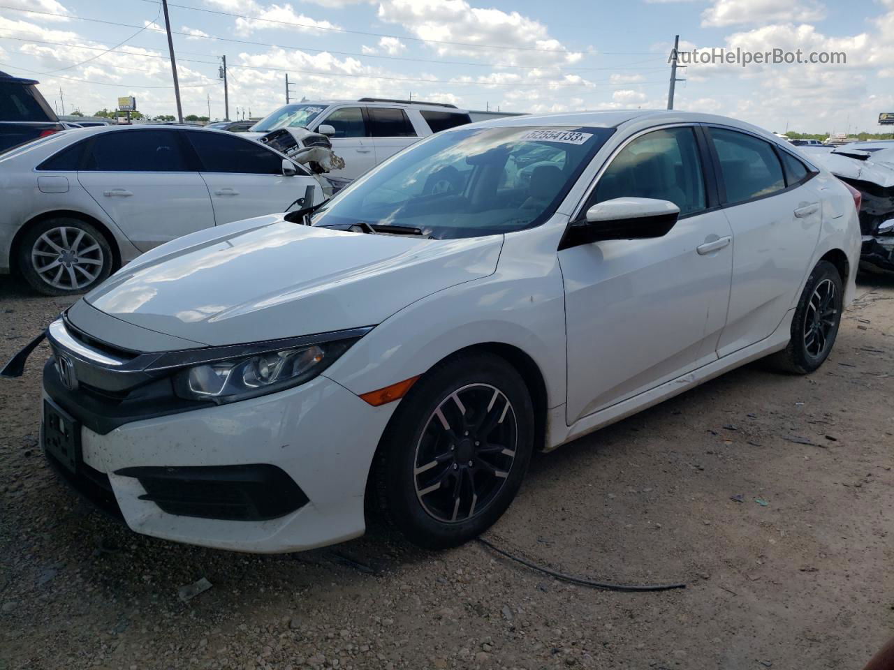 2017 Honda Civic Lx White vin: 19XFC2F50HE081455